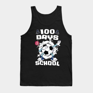 100 days of school featuring a dabbing Football #1 Tank Top